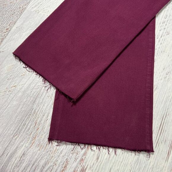 NWT MAVI BARCELONA High Rise Wide Leg Jeans SIZE 27 x 29 Wine Raw Hem Denim - Picture 8 of 11